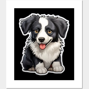 Cute Border Collie Dogs Funny Border Collie Posters and Art